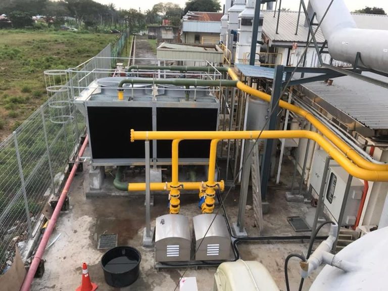 Industrial cooling tower system with WCPU and AHU